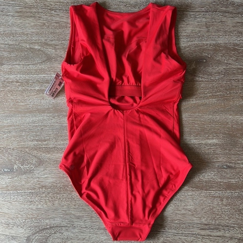 Lululemon Waterside High Neck One Piece True Red - Picture 6 of 8